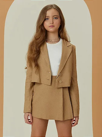 Blazer de linho caramelo | Iam Authoria
