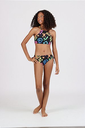 Biquini cropped teen Sofia est grafite | Siri Kids 40324