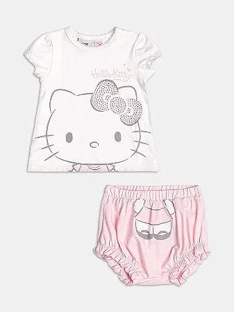 Conjunto com strass da Hello Kitty | Momi