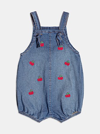 Jardineira jeans cereja | Momi