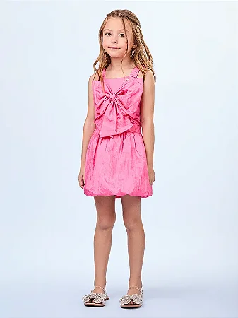 Conjunto pink balonê maxi laço | Animê