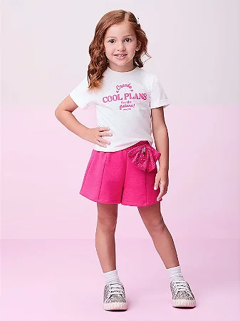 Conjunto short e blusa rosa | Momi
