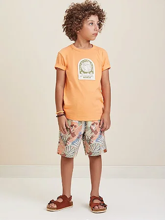 Conjunto t-shirt Taz Laranja e bermuda | Youccie