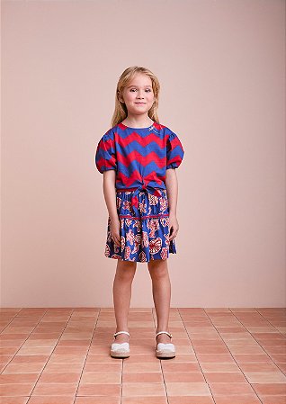 Conjunto blusa e short saia fundo do mar | Animê