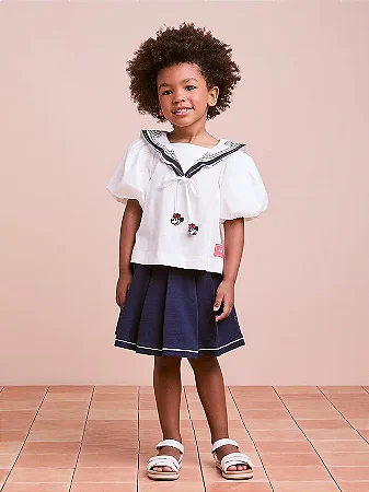 Blusa com gola navy da Minnie | Animê