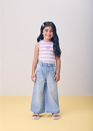 Regata listrada lilas e branco | Momi