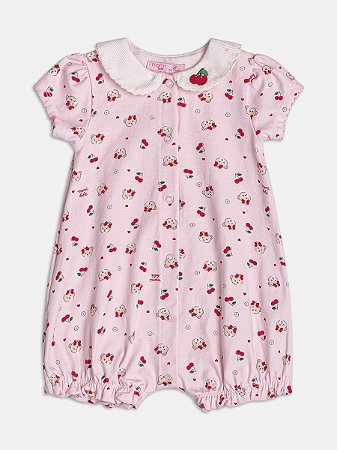 Macacão banho de sol cerejas baby cherry | Momi