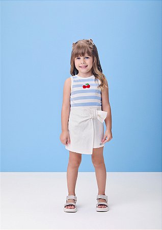 Regata listrada azul com patch | Momi