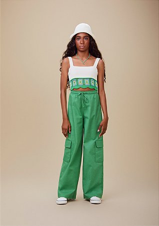 Top tricot com barrado verde | Iam Authoria