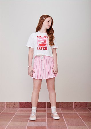 T-shirt estampa rosa e vermelho | Iam Authoria