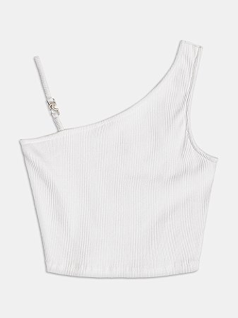 Top off white canelado | Iam Authoria