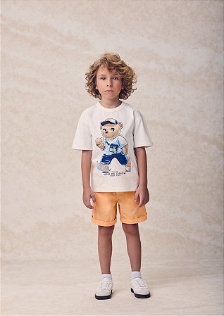 Bermuda de sarja laranja | Youccie