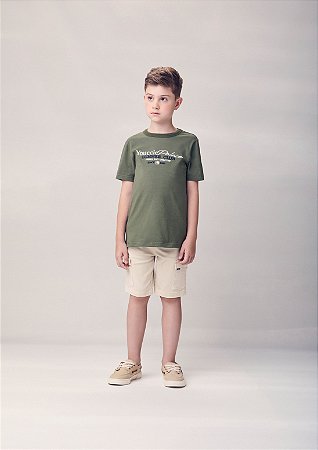 Bermuda com bolso faca cor bege | Youccie