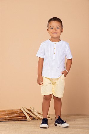 Conjunto bermuda e bata em tricoline | DIGI