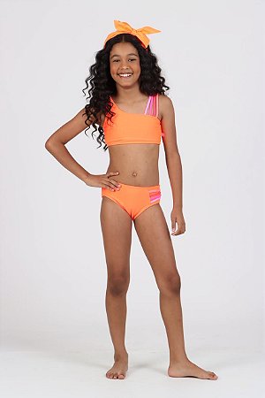 Biquini cropped Maite laranja | Siri Kids 40044