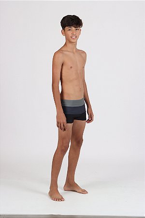 Sunga Samuel gris preto e cinza | Siri Kids 40655