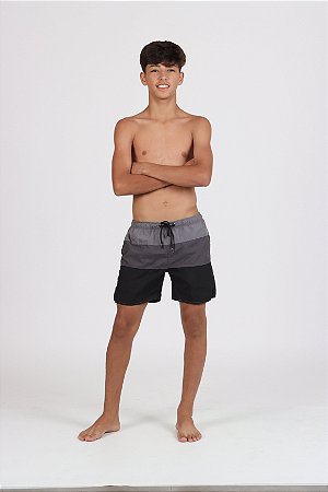 Short teen Samuel gris preto e cinza | Siri Kids 40659