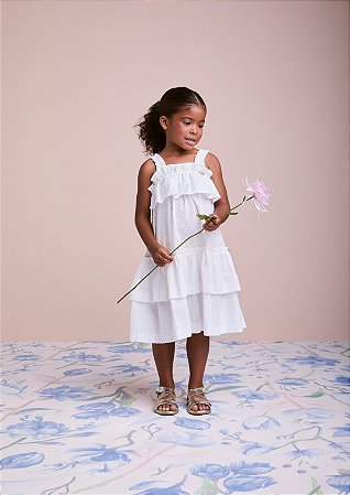 Vestido com babados branco | Animê