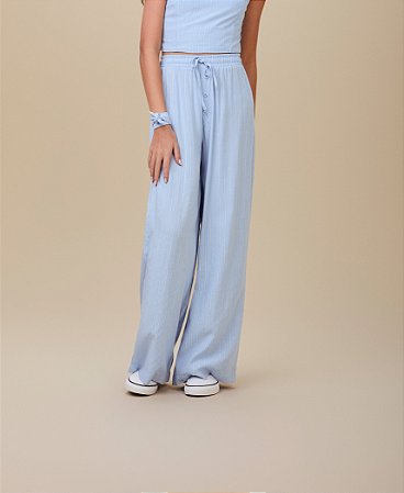 Calça listrada azul claro | Iam Authoria