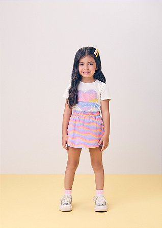 Conjunto blusa e short color | Momi