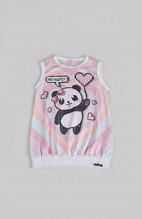 Vestido blusão me+wifi rosa | Gabriela Aquarela