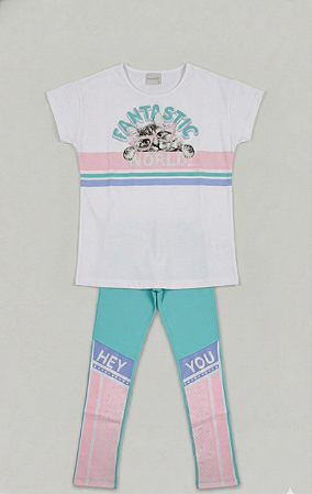 Conjunto blusa e leggin de gatinho | Momi
