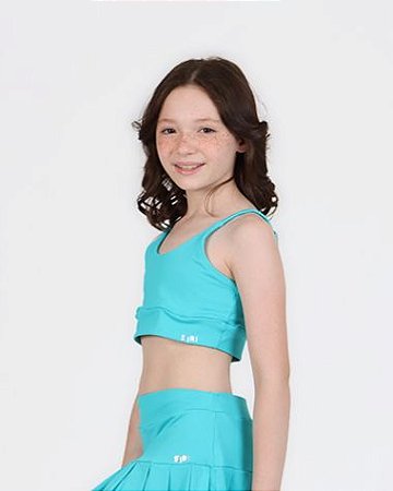 Top Sara ginastas verde água | Siri Kids 41763