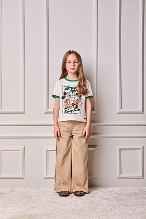 Calça em sarja com pregas | Animê