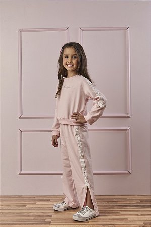 Conjunto Ballet Wide Comfy Pétala com Detalhes em Renda | Gabriela Aquarela