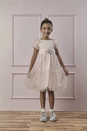 Vestido de Festa Ballet Tule Pétala Rosa | Gabriela Aquarela