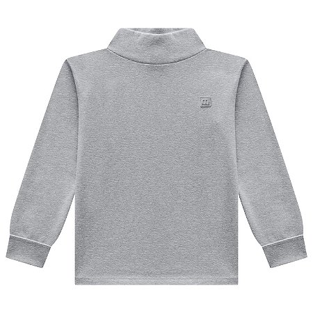 Blusa Cacharrel Infantil Básica Cinza Mescla Unissex | Milon
