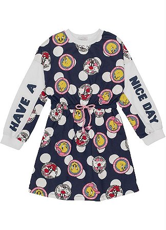 VESTIDO POA LOONEY TUNES | Momi