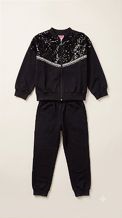 Conjunto strass preto | Momi