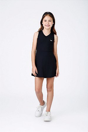 Vestido Infantil Dry Básico Preto | Siri Kids