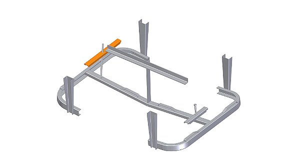 SUPORTE FIXADOR RODA RAIADA 540MM ESTEPE - 052971 - F4180H