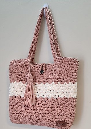 Sacola Multiuso em croche com fio de malha