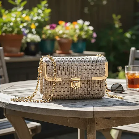 Bolsa Em Croche Na Tela Com Fio Nautico