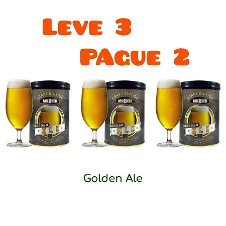 Promoção Leve 3 e Pague 2 - Beer Kit Mr Beer Golden Ale - 8,5l