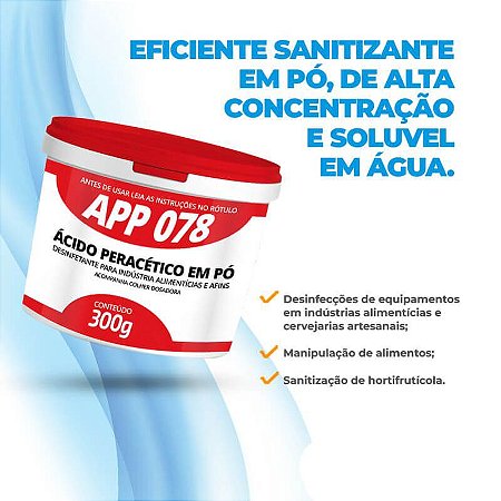 Sanitizante APP078 Ácido Peracético em pó (antigo PAC 200)