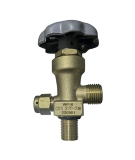 Valvula Topo p/ Cilindros de CO2, Entrada M18x1,5 saida CGA320