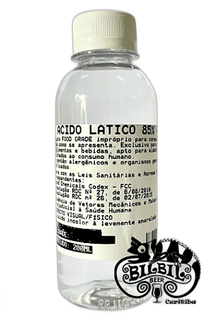 Ácido Lático - 85% PA - 200 ml