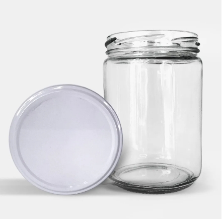 Vidro para Conserva 500ml com Tampa Branca
