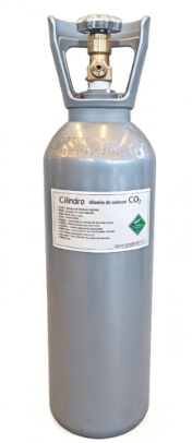 Cilindro de aço CO2 de 4,0KG / 6,7L com valvula e alça.