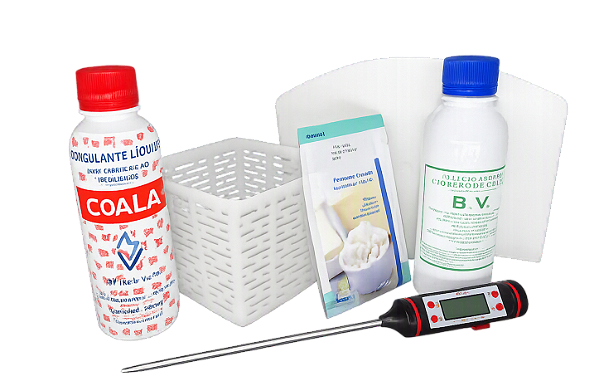Kit básico para produção de queijos