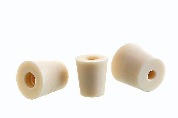 Rolha de Silicone Furada 30 X 24 mm