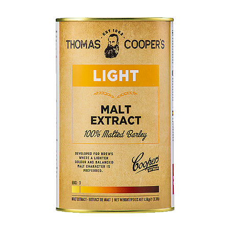 Extrato de malte sem lúpulo Coopers Light / Claro