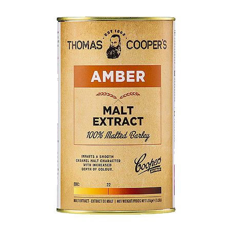 Extrato de malte sem lúpulo Coopers Amber