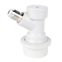 Conector Ball Lock Gás Rosca - Branco