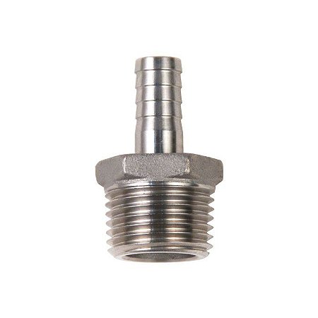 Espigão Inox 3/8” x 1/2" Macho NPT