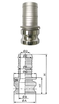 Engate Rápido 1/2" com Espigão Inox 1/2"